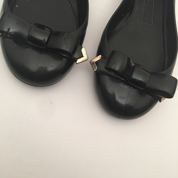 👗 J. Crew Jelly Bow Ballet Flats w/ gold Accent - Picture 2 of 7